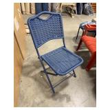 Threshold Folding Patio Chair Blue Wicker