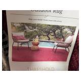 Threshold Outdoor Rug 7x10 Rose Braided