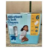 Up & Up Size 6 Diapers 96 Pack Box