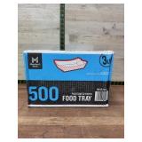 500 Polycoated Paper Food Trays, 3 lb