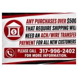 Shipping on Purchases over $500