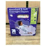 Up & up Size 3 Overnight Diapers, 66 Count