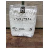 XXL Disposable Underwear, 12 Pack, 64-80 in Waist
