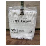 Disposable XXL Underwear 12 Count, 64-80 In Waist