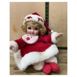 Holiday Santa Outfit Porcelain Doll