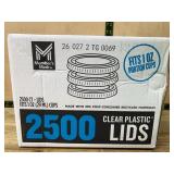 2500 Clear Plastic 1oz Portion Cup Lids