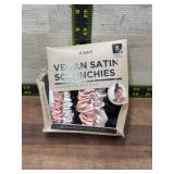 Vegan Satin Scrunchies 6-Pack Assorted Colors