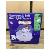 Up & Up Overnight Diapers Size 4, 58 Count