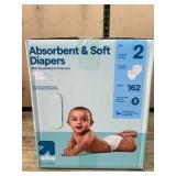 Up & Up Size 2 Diapers Box, 162 Count
