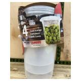 Cambro 4 Qt Food Storage Containers Set of 3