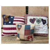 3 Americana Patchwork Pillows
