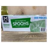 Clear Plastic Spoons 300 Pieces