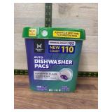 Dishwasher Pacs Platinum Clean, 110 Count