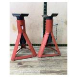 Red Steel Adjustable Jack Stands