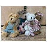 4 Boyds Bears Plush Figures