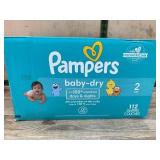Pampers Baby-Dry Diapers Size 2, 112 Count