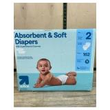 Up & Up Size 2 Diapers 162 Count Box