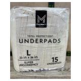 Large Total Protection Underpads 23 x 36 in, 15 ct