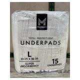 Total Protection Underpads 23x36in L 15pk