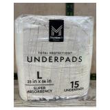 Total Protection Underpads 23x36in 15ct