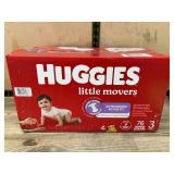 Huggies Little Movers Size 3 Diapers, 76 Pack