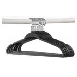 50 Heavy Duty Rubberized Black Hangers