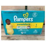 Pampers Swaddlers Size 1 Diapers, 96 Count