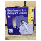 Up & Up Overnight Diapers Size 5, 50 Count