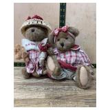 Boyds Bears Plush Couple in Plaid Outfits