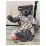 Plush Teddy Bear in Floral Dress