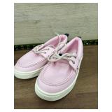 Pink Youth Boat Shoes Size 2 Faux Leather