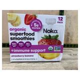 Noka Organic Strawberry Banana Smoothies 12 Pack