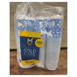 360 Paper Cold Cups 9 oz Blue Floral Design