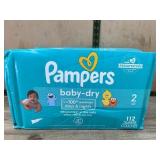 Pampers Baby-Dry Diapers Size 2, 112 Count