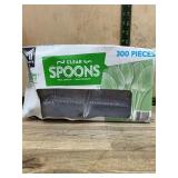 Clear Plastic Spoons, 300 Pieces, Full Length