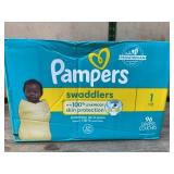 Pampers Swaddlers Size 1, 96 Diapers