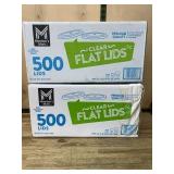 Clear Flat Plastic Lids, 1000 Count