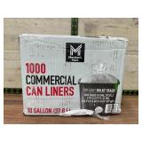 10 Gallon Commercial Can Liners, 1000 Ct