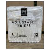 Adjustable Briefs L, 12 Pack, 45-62 In Waist