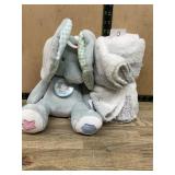 Plush Elephant Toy With Soft Blanket Set