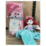 Cloud Island Plush Blanket and Little Mermaid Doll