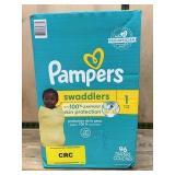 Pampers Swaddlers Size 1, 96 Diapers
