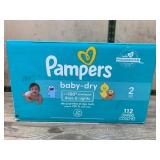 Pampers Baby-Dry Size 2 Diapers, 112 Count