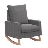 Novogratz Zayne Gray Upholstered Rocking Chair