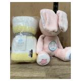 Cloud Island Chenille Blanket & Pink Bunny
