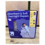 Up & Up Overnight Diapers Size 5, 50 Count