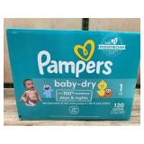 Pampers Baby-Dry Diapers Size 1, 120 Count