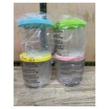 4 Plastic Food Storage Containers