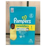 Pampers Swaddlers Size 1, Pack of 96 Diapers