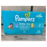 Pampers Baby-Dry Size 2 Diapers Box 112 Ct